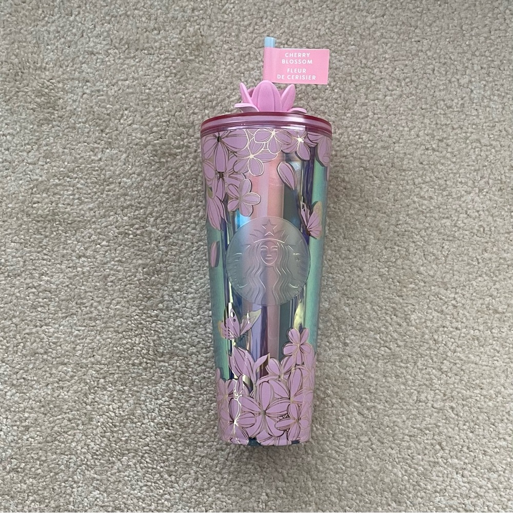 Starbucks Cherry Blossom Holographic Venti Cold Cup Tumbler